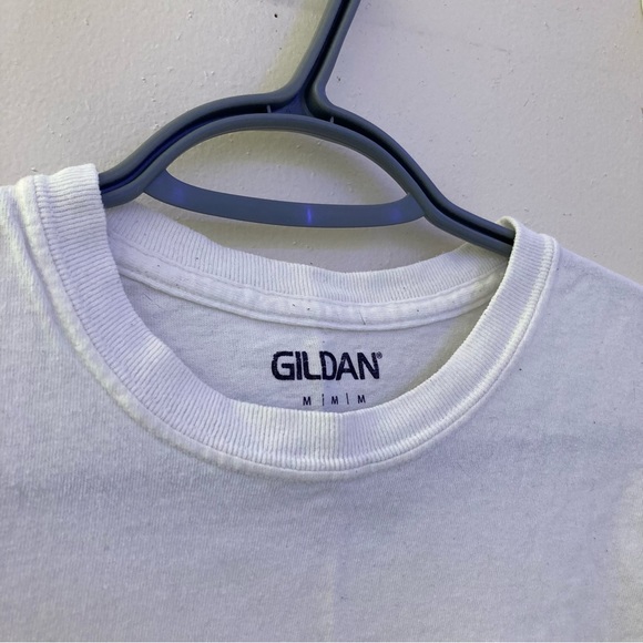 Gildan 2-pack blank white 100% cotton short-sleeve tee in men’s medium - Picture 2 of 6